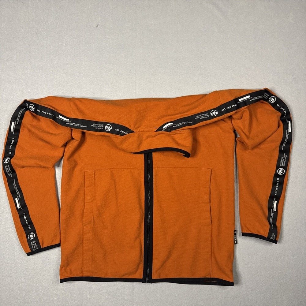 G-Star Men`s MED Lightweight Logo Tape Zip Through Sweater Logo Tape Sleeve Hits - Picture 7 of 11
